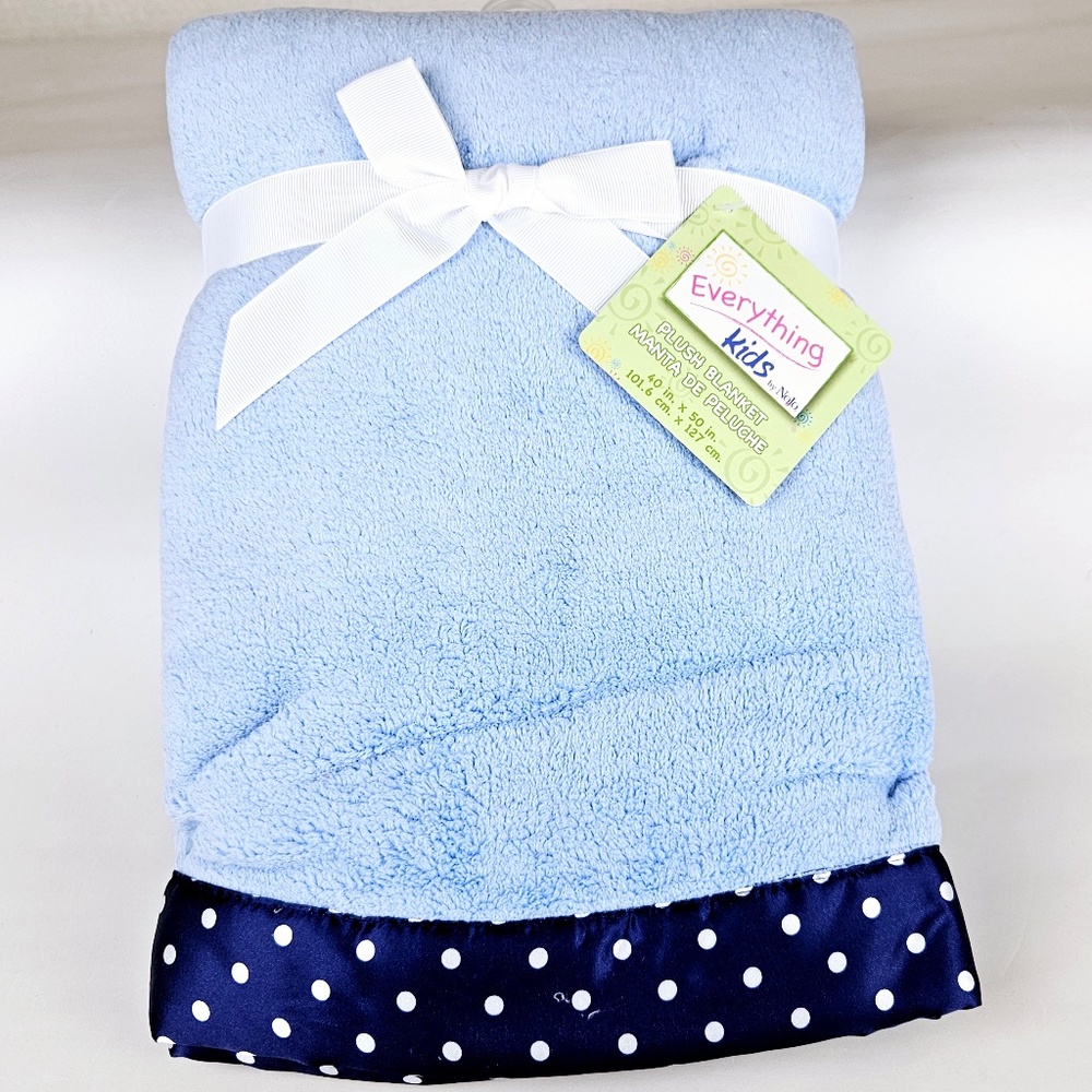 Everything Kids Blue Plush Toddler Blanket